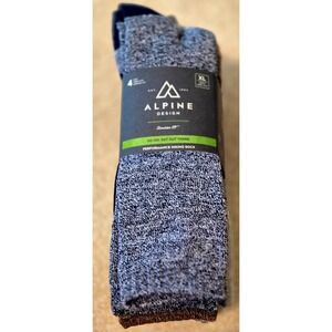 Alpine Design Performance‎ Hiking Sock Men's XL Assorted Grey 4-Pak